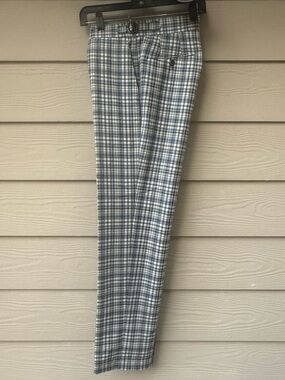 PT Torino "Super 100's" wool Men's Blue Plaid Slim Fit Pants